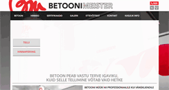 Desktop Screenshot of betoonimeister.ee